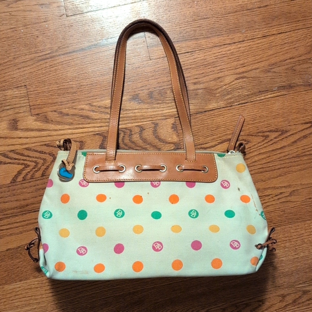 Dooney & Bourke - Polka Dot Monogram Shoulder Bag - Picture 4 of 9
